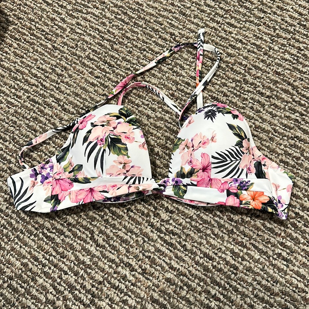Target floral bikini top 34c